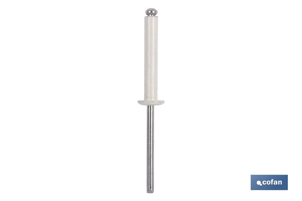 REMACHE ALUMINIO NORMAL BLANCO 4 X 14 MM