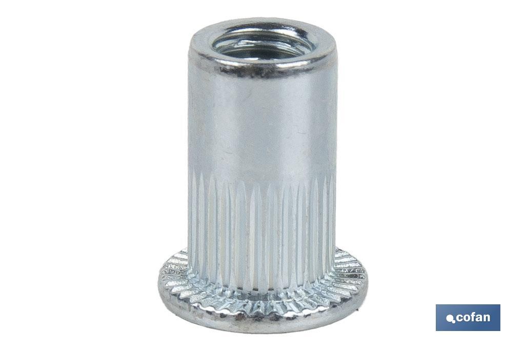 TUERCAS REMACHABLES RANURADAS ANCHAS M4
