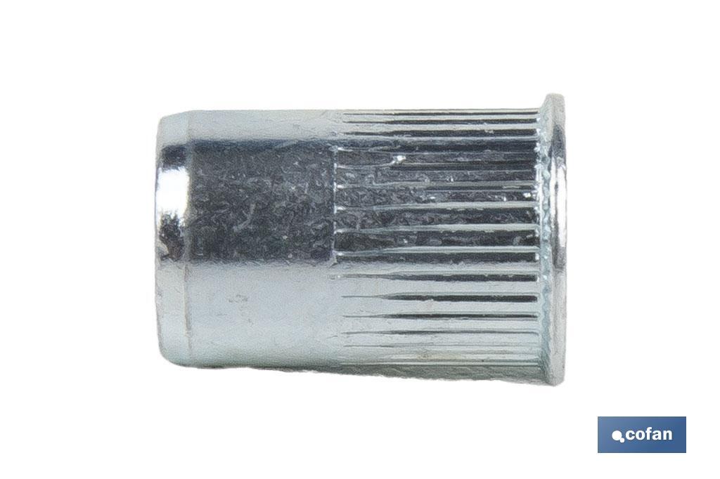 TUERCAS REMACHABLES RANURADAS CABEZA REDUCIDA M4