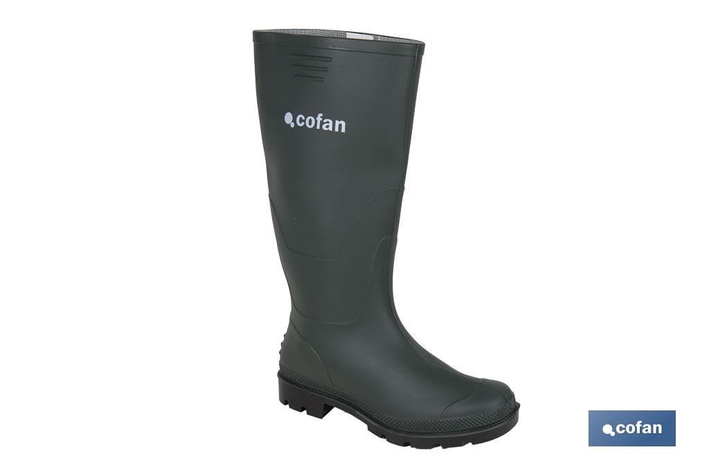 BOTA ALTA DE AGUA PVC VERDE TALLA 48