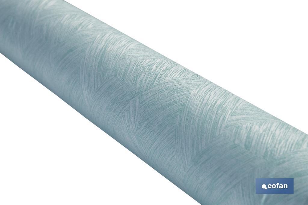 ROLLO DE MANTEL  ANTIMANCHAS RESINADO TURQUESA 60%ALG/40%POL1,40 x 20 m